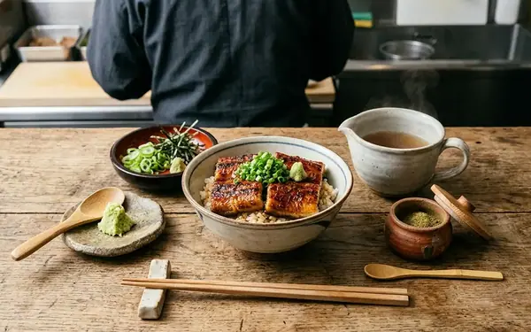 あなご丼を3倍楽しむ:薬味と出汁で味わいを変える「ひつまぶし風」の食べ方手順