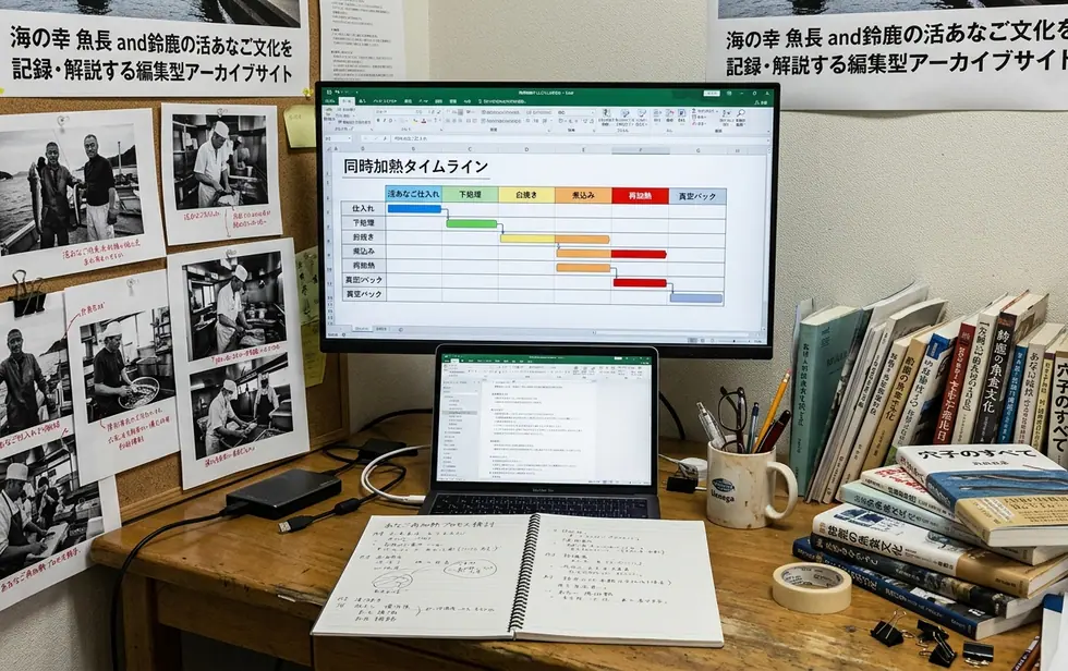 同時再加熱タイムラインを示す画像