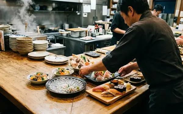 魚長の宴会料理と季節の味覚:ふぐ・寿司・一品料理