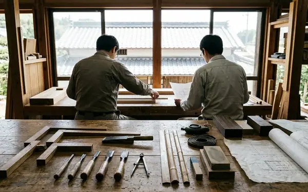 鈴鹿の景観に溶け込んだ「魚長」の建築意匠:平面計画とファサードから読み解く老舗の構造